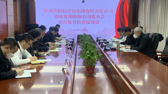 集團公司監(jiān)事會向招標(biāo)咨詢集團 反饋聯(lián)合監(jiān)督檢查情況